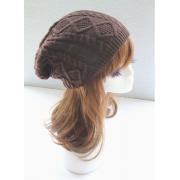 Wholesale Coffee Mens Ladies Knitted Woolly Winter Slouch Beanie Hat