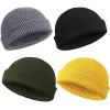 4 Pcs Trawler Beanie Watch Hat Roll Up Edge Skullcap Unisex 