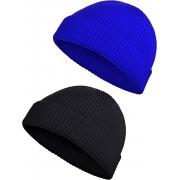 Wholesale 2 Pcs Trawler Beanie Watch Hat Roll Up Edge Skullcap Unisex 