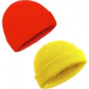 Wholesale 2 Pcs Trawler Beanie Watch Hat Roll Up Edge Skullcap Unisex 