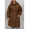 Plain Padded Belted Pocket Nylon Jacket wholesale coats