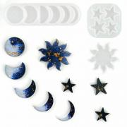 Wholesale 3pcs Diy Star SunMoon Epoxy Silicone Moulds Jewellery Making