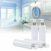 Wholesale 500ml Bathroom Dispenser Soap Pump White Cylindrical Bottle