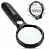 Black Handheld 45x Magnifier Reading Magnifying Glass 