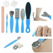 Wholesale 6pc Blue Pedicure Set Foot File Dry Hard Skin Callus Remover