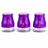 Set Of 3 Purple Storage Canisters Tea Coffee Sugar Jars Pots