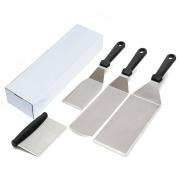 Wholesale 4 Pcs Stainless Steel Metal Spatula Set Griddle Scraper Flat