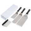 4 Pcs Stainless Steel Metal Spatula Set Griddle Scraper Flat