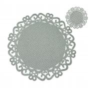 Wholesale Set Of 4 Silver Washable Round Placemats Coasters For Cups