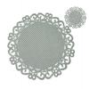 Set Of 4 Silver Washable Round Placemats Coasters For Cups