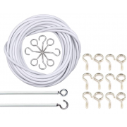 Wholesale 3 Meter Net Curtain Blinds Wire Lead With Hook Window Voile