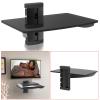 1 Tier Black Glass Floating Wall Mount Shelf Sky Box Game wholesale home furniture