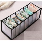 Wholesale 7 Grid Black Wardrobe Organiser Box Underwear Boxes Drawer 