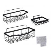 Wholesale Pack Of 3 Shelves Self Adhesive Wall Mounted Shelf Organizer