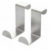 Pack Of 2 Over Door Hook Stainless Steel Reversible Cupboard