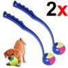 2x Dog Puppy Chucker Fetch Ball Thrower Launcher Play Toy 
