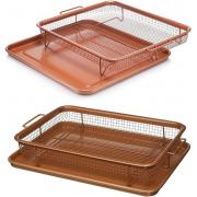 Wholesale Perfectly Crisp Less Fat Nonstick Metal Oven Crisper Tray