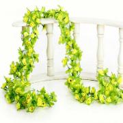 Wholesale Artificial Flower Silk Rose Leaf Garland Vine Ivy Wedding