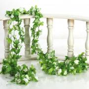 Wholesale Artificial Flower Silk Rose Leaf Garland Vine Ivy Wedding