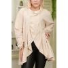 Plain Ruffle Front Cotton Top wholesale tops