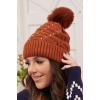 Beanie Knit Pattern PomPom Acrylic Hat wholesale hats