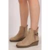 Suede Buckle Ankle Boot