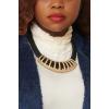 Curved Bar Rhinestone Double Wired Necklace necklaces wholesale