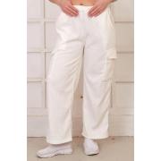 Wholesale Plain Ribbed Pockets Cargo Trousers