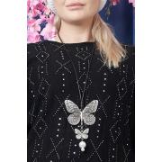 Wholesale Double Butterfly Beaded Necklace