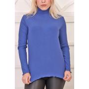 Wholesale Plain Ribbed Roll Neck Top