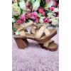 Buckle Strap Block Heel Sandal