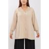 Plain Shirred Cuffs Shirt