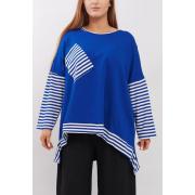 Wholesale Stripe Pattern Pocket Cotton Top