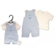 Wholesale Premature Baby Boys 2 Pieces Dungaree Set - Cuddle Me