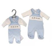 Wholesale Premature Baby Boys Sleepsuit With Smocking - Elephant