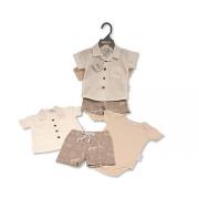 Wholesale  Baby Boys 3 Pieces Shorts Set - Safari