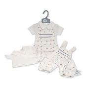 Wholesale Baby Boys Long 2 Pieces Dungaree Set - Cars