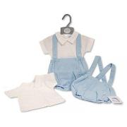 Wholesale Baby Boys Short Romper Set With Suspenders