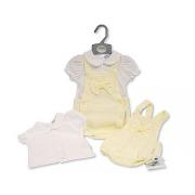 Wholesale Baby Girls Short Dungaree Set With Bow