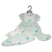 Wholesale Baby Girls 2 Pieces Dress Set With Lace And Bow