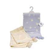 Wholesale Knitted Baby Wrap With Pom-Poms - Stars