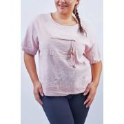 Wholesale Plain Back Split Front Beaded Pocket Top