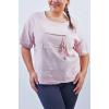 Plain Back Split Front Beaded Pocket Top