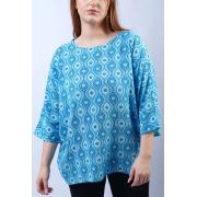 Wholesale Abstract Geometric Print Cotton Top