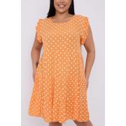 Wholesale Polka Dot Print Tiered Flared Dress