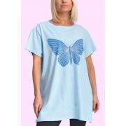 Wholesale Diamante Butterfly Pattern Cotton Top