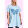 Diamante Butterfly Pattern Cotton Top