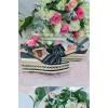 Strap Thread Fastening Wedge Heel Buckle Sandal