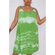 Wholesale Tie Dye Print Tiered Hem Dress