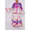 Tie Dye Print Button Up Tiered Flared Dress wholesale apparel